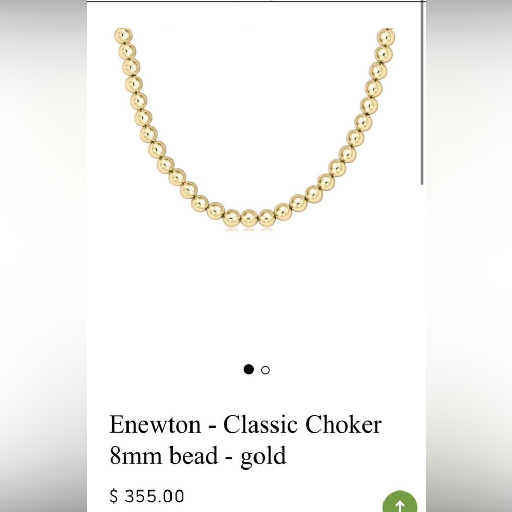 E Newton 17” 8mm gold choker necklace